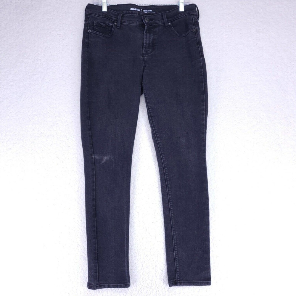 OLD NAVY Original Black Jeans Womens Size 6R Mid Rise casual Pants